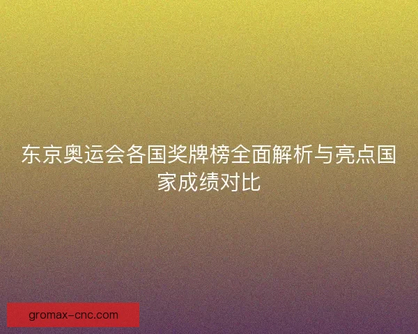 东京奥运会各国奖牌榜全面解析与亮点国家成绩对比