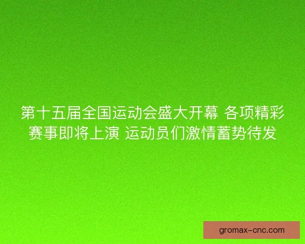 第十五届全国运动会盛大开幕 各项精彩赛事即将上演 运动员们激情蓄势待发